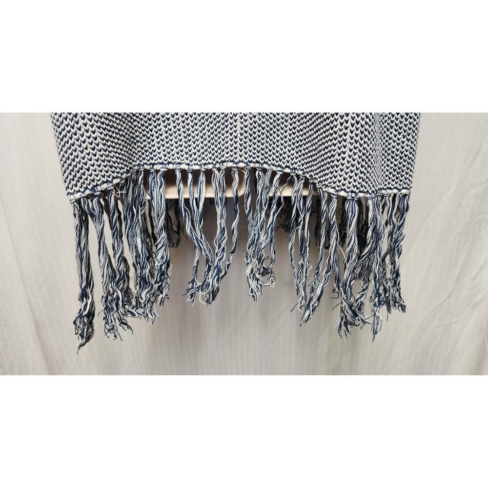 6th & Lane Bambado Fringe Crochet Tunic Sweater Top Blouse Color Blue Size 18/20 - Picture 8 of 10